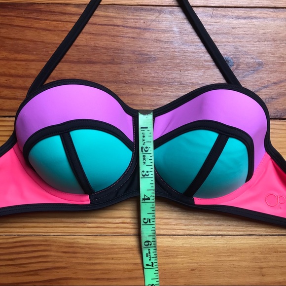 OP Tri-colored Bikini Top, EUC, L - Picture 6 of 13
